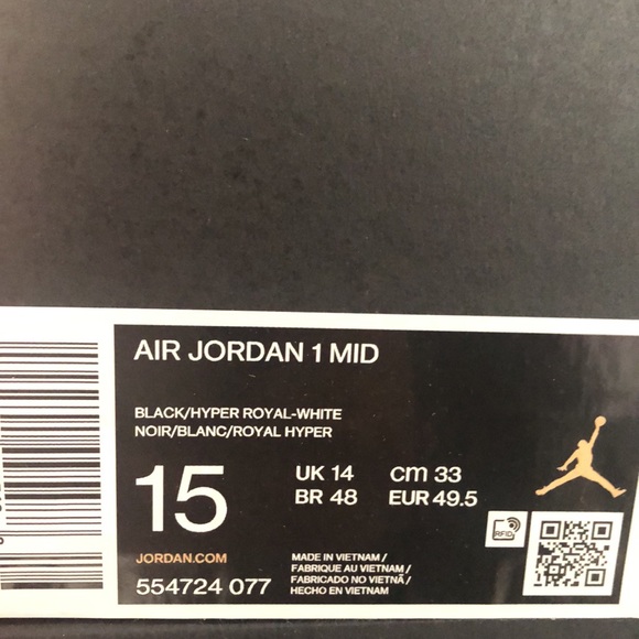 NIKE AIR JORDAN 1 MID SNEAKERS - Picture 8 of 9